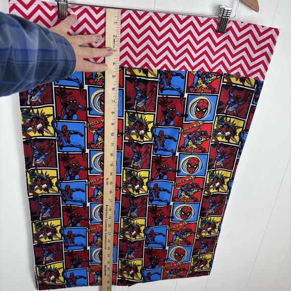 Handmade SPIDER MAN Pillowcase Standard Size Superhero Comic Red Blue 1 PC - Picture 4 of 8